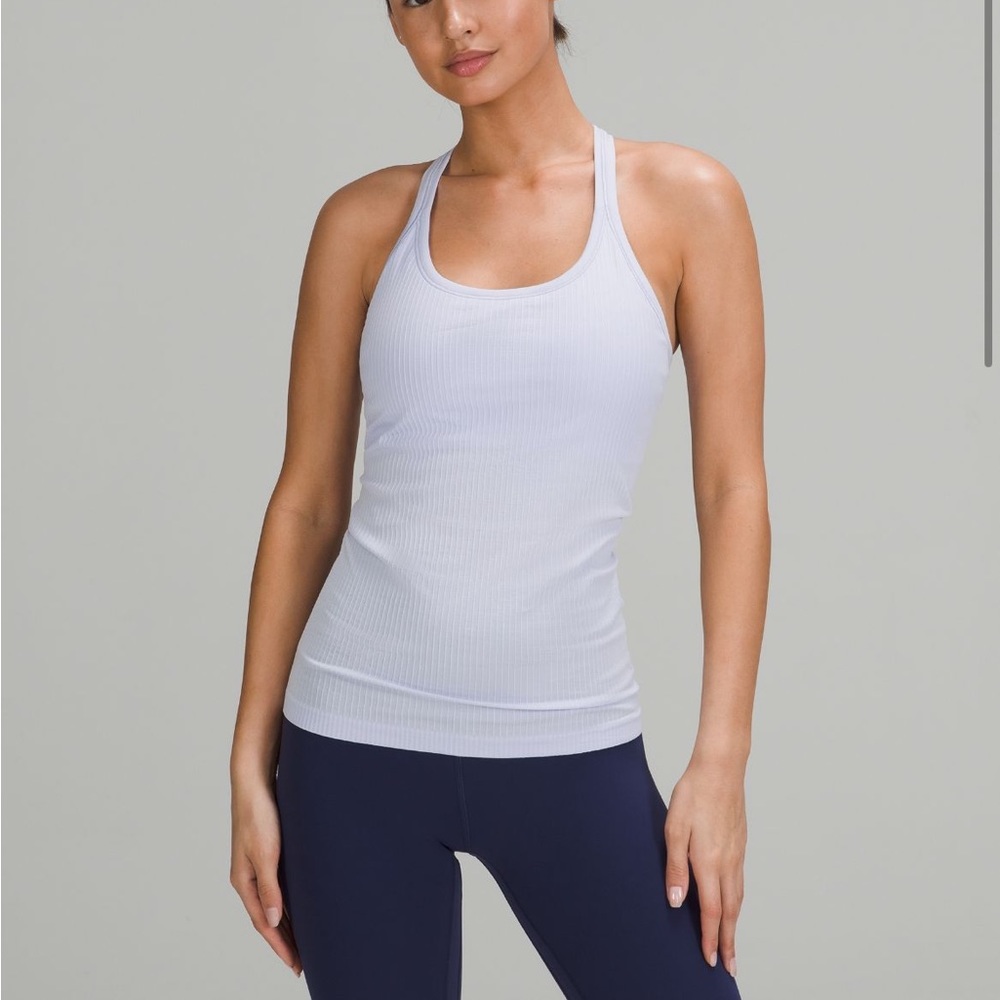 Brand new NWT Lululemon Ebb to Street Tank in Pastel Blue Size 6